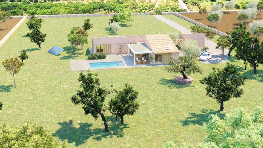 Building project for the construction of a bungalow for sale near to Sineu
