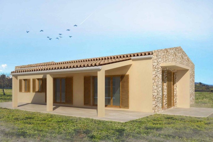 Building plot with a for sale basic building project for a single-family house near Manacor